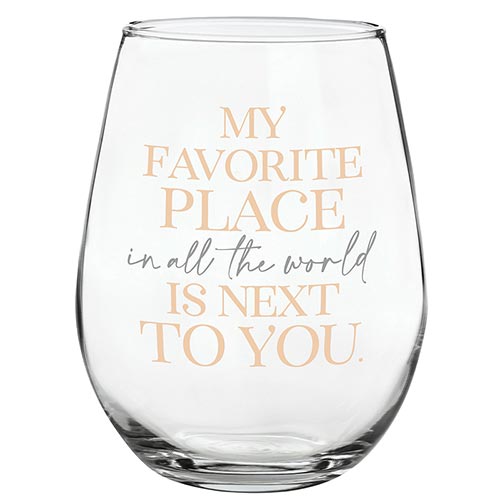 My Favorite Place Wine Glass (Set of 4)
